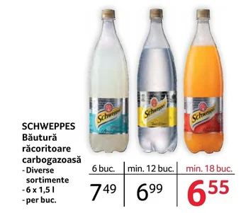 Selgros SCHWEPPES Băutură răcoritoare carbogazoasă Ofertă