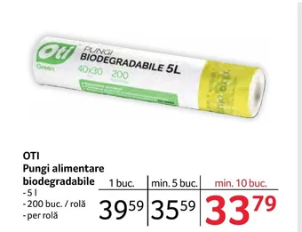 Selgros OTI Pungi alimentare biodegradabile Ofertă