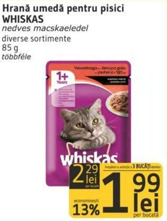 Supeco Hrană umedă pentru pisici WHISKAS Ofertă