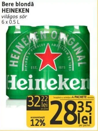 Supeco Bere blondă HEINEKEN Ofertă