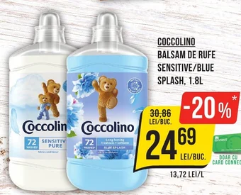 COCCOLINO BALSAM DE RUFE SENSITIVE/BLUE SPLASH, 1.8L