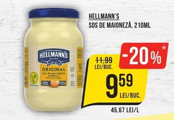 Mega Image HELLMANN'S SOS DE MAIONEZĂ, 210ML Ofertă