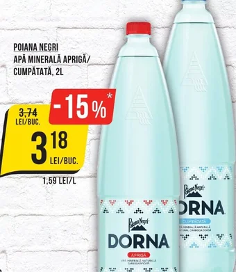 Mega Image POIANA NEGRI APĂ MINERALĂ APRIGĂ/ CUMPĂTATĂ, 2L Ofertă