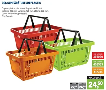 COS CUMPĂRĂTURI DIN PLASTIC