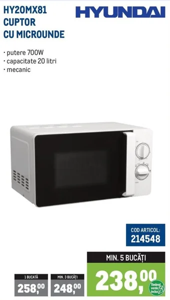 Metro HYUNDAI CUPTOR CU MICROUNDE Ofertă