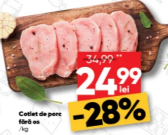 PROFI Cotlet de porc fără os /kg Ofertă