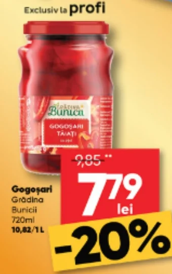 Gogosari Gradina Bunicii 720ml 10,82/1L
