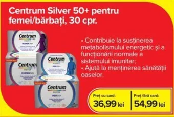 Centrum Silver 50+ pentru femei/bărbați, 30 cpr.