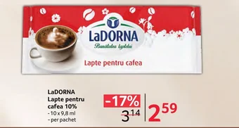 Selgros LaDORNA Lapte pentru cafea 10% Ofertă