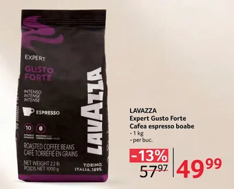 Selgros LAVAZZA Expert Gusto Forte Cafea espresso boabe - 1 kg Ofertă