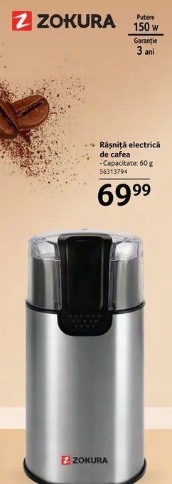 Selgros Râșniță electrică de cafea Ofertă