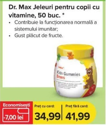 Dr.Max Dr. Max Jeleuri pentru copii cu vitamine, 50 buc. * Ofertă