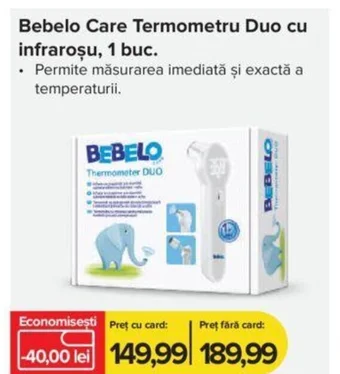 Dr.Max Bebelo Care Termometru Duo cu infraroşu, 1 buc. Ofertă