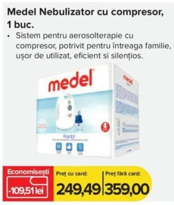 Dr.Max Medel Nebulizator cu compresor, 1 buc. Ofertă