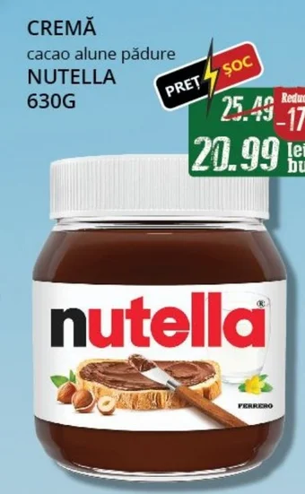 Diana Supermarket CREMĂ cacao alune pădure NUTELLA Ofertă
