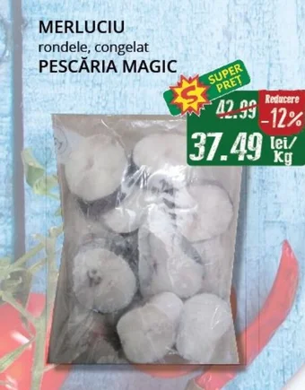 Diana Supermarket MERLUCIU rondele, congelat PESCĂRIA MAGIC Ofertă