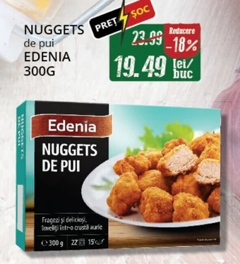 NUGGETS de pui EDENIA 300G