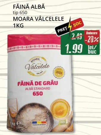 Diana Supermarket FĂINĂ ALBĂ tip 650 MOARA VÂLCELELE Ofertă