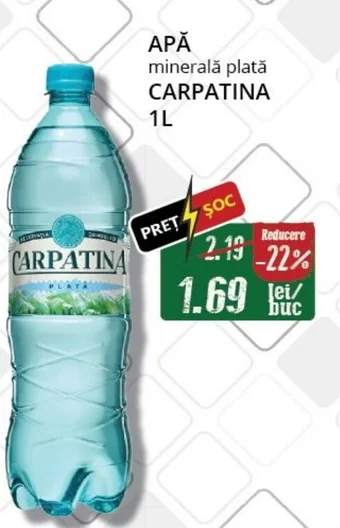 Diana Supermarket APĂ minerală plată CARPATINA Ofertă