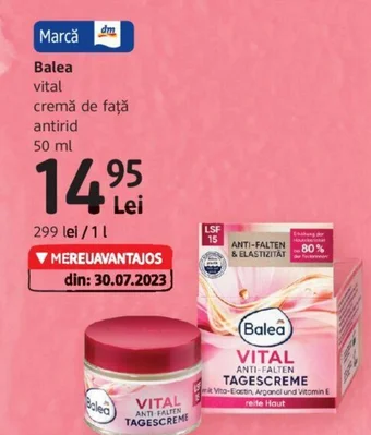 DM Balea vital cremă de față Ofertă