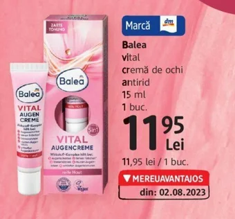 DM Balea vital cremă de ochi Ofertă