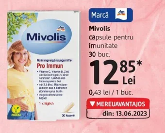 DM Mivolis capsule pentru imunitate 30 buc. Ofertă