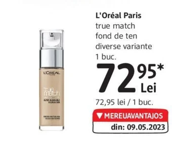 L'Oréal Paris true matc fond de ten diverse variante h