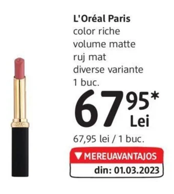 L'Oréal Paris color riche volume matte