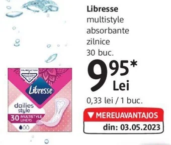DM Libresse multistyle absorbante zilnice 30 buc. Ofertă