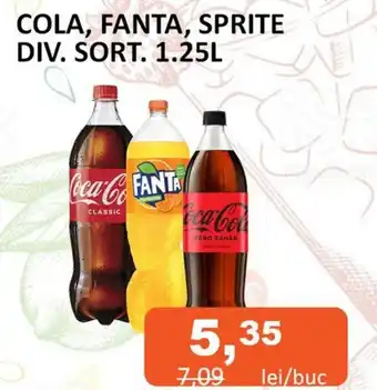 Unicarm COLA, FANTA, SPRITE DIV. SORT. 1.25L Ofertă
