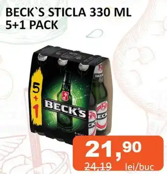 Unicarm BECK'S STICLA 330 ML 5+1 PACK Ofertă
