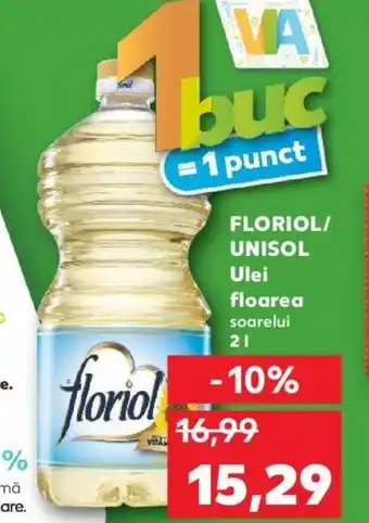 Kaufland FLORIOL/ UNISOL Ulei floarea soarelui 21 Ofertă
