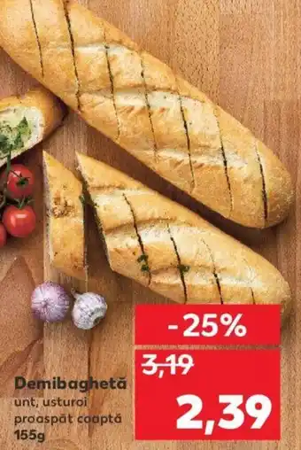 Demibaghetă unt, usturoi proaspăt coaptă 155g