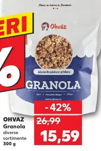 Kaufland OHVAZ Granola diverse sortimente 300 g Ofertă