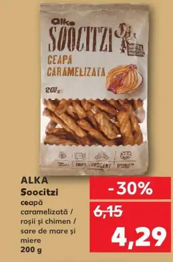 Kaufland ALKA Soocitzi ceapă caramelizată / roșii și chimen / sare de mare şi miere Ofertă
