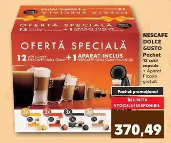 Kaufland NESCAFE DOLCE GUSTO Pachet 12 cutii capsule + Aparat Ofertă