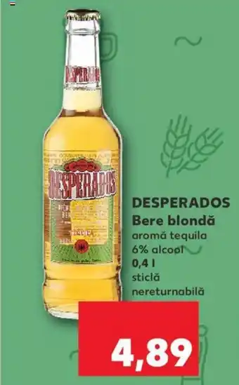 Kaufland DESPERADOS Bere blondă aromă tequila Ofertă