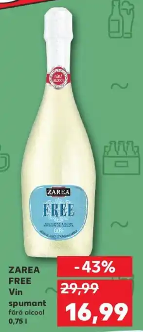 ZAREA FREE Vin spumant fără alcool 0,75 1