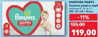 Kaufland PAMPERS PANTS Scutece pentru copii Ofertă
