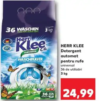 Kaufland HERR KLEE Detergent automat pentru rufe universal 36 de utilizări 3 kg Ofertă