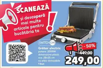 Kaufland Grătar electric putere: 2000W dimensiune placă: cca. 28x25 cm Ofertă