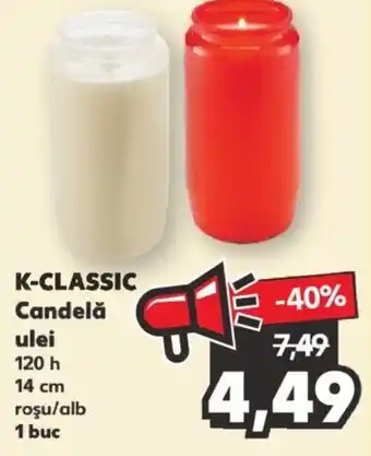 Kaufland K-CLASSIC Candelă ulei Ofertă