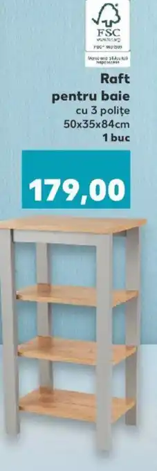 Kaufland Raft pentru baie cu 3 polițe 50x35x84cm Ofertă