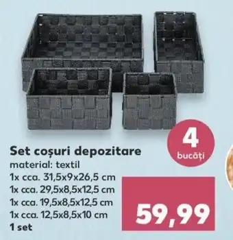 Kaufland Set coșuri depozitare material: textil Ofertă