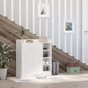 Favi Homcom pantofar cu rafturi, 83x30x90cm, alb | aosom ro Ofertă