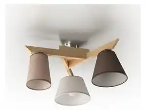 Favi Lustra aplicata yoke 3xe14/40w/230v natural lemn Ofertă