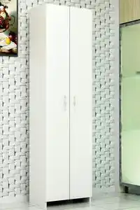 Favi Dulap multifunctional atlantis, din pal melaminat, alb, 49x30x182 cm Ofertă