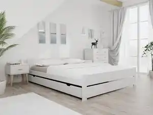 Favi Pat de o persoana alb, ikaros double 120 x 200 cm saltele: fără saltea, somiera pat: cu lamele curbate Ofertă