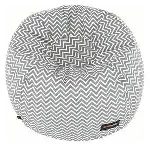 Favi Fotoliu puf gomby, material textil/biluțe din polistiren, gri/alb/mode Ofertă