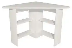 Favi Birou corner, alb, pal melaminat, 80x74x80 cm Ofertă